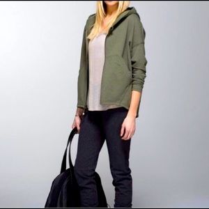 Lululemon Hold Your Om Hoodie Jacket Fatigue Green
